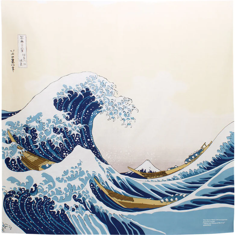 風呂敷（浮世絵  神奈川沖浪裏（L））