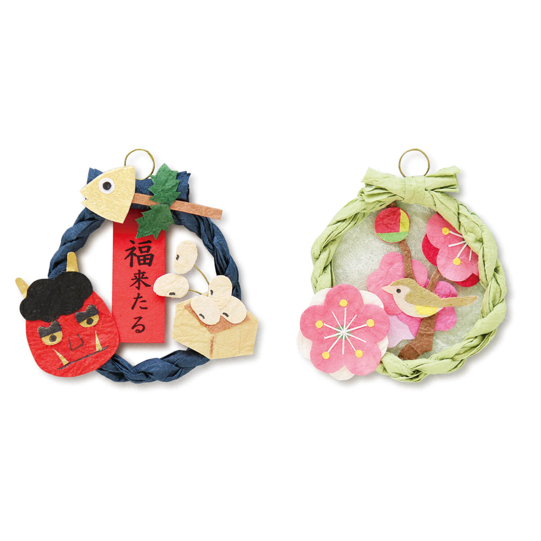 Mini-Wreaths (Setsubun, Plum blossoms)