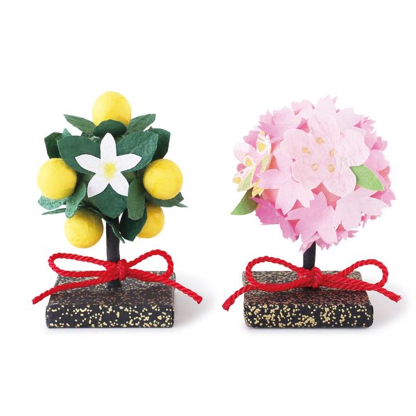 Miniature ornament (Cherry blossoms and Citrus tachibana)