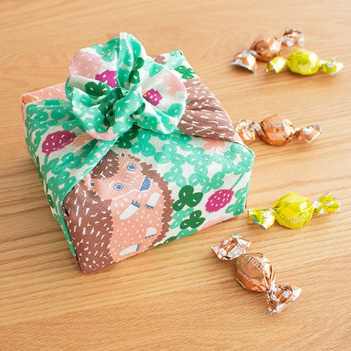 Furoshiki - Kata Kata Musubi, Hedgehog (Small, 50cm)