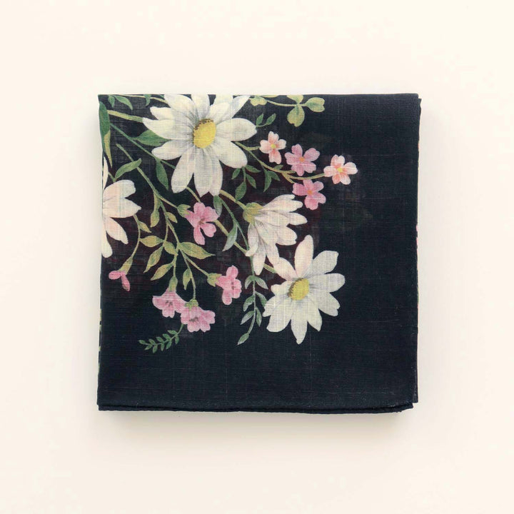 Large Handkerchief (Antique Flower, Black) – CLASSICS the Small Luxury