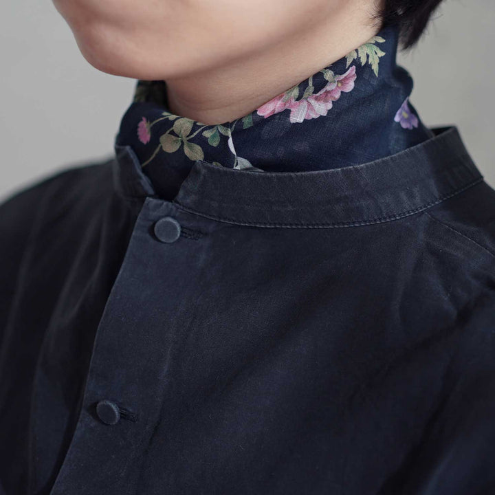 Large Handkerchief (Antique Flower, Black) – CLASSICS the Small Luxury