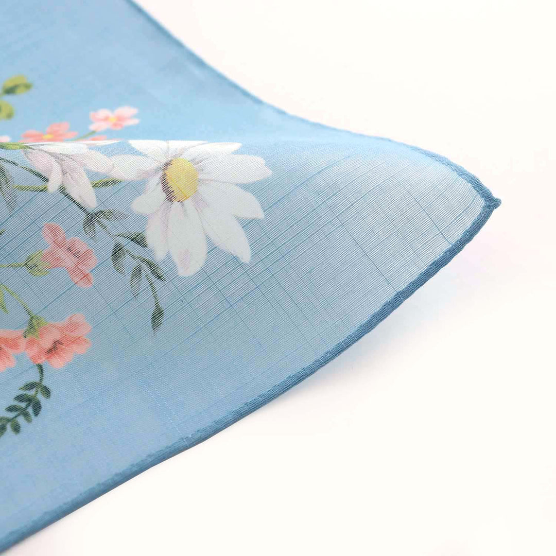 Large Handkerchief (Antique Flower, Blue) – CLASSICS the Small Luxury