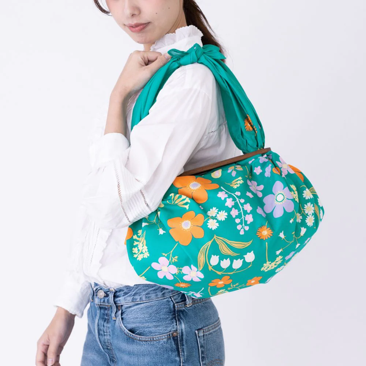 Furoshiki – Hime Musubi, Flower Garden (Large, 100cm)