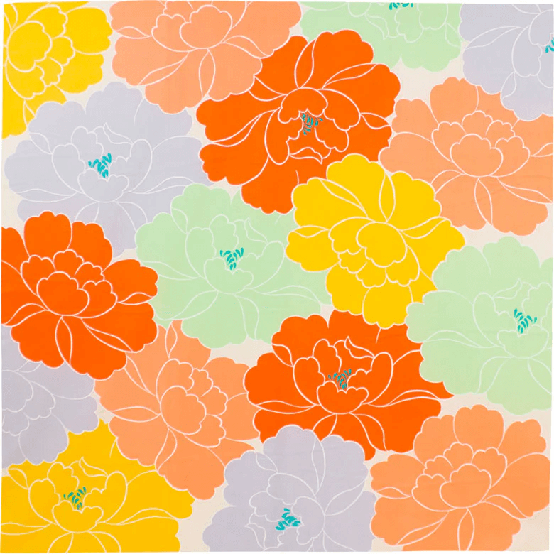 Furoshiki – Hime Musubi, Peony (Large, 100cm)