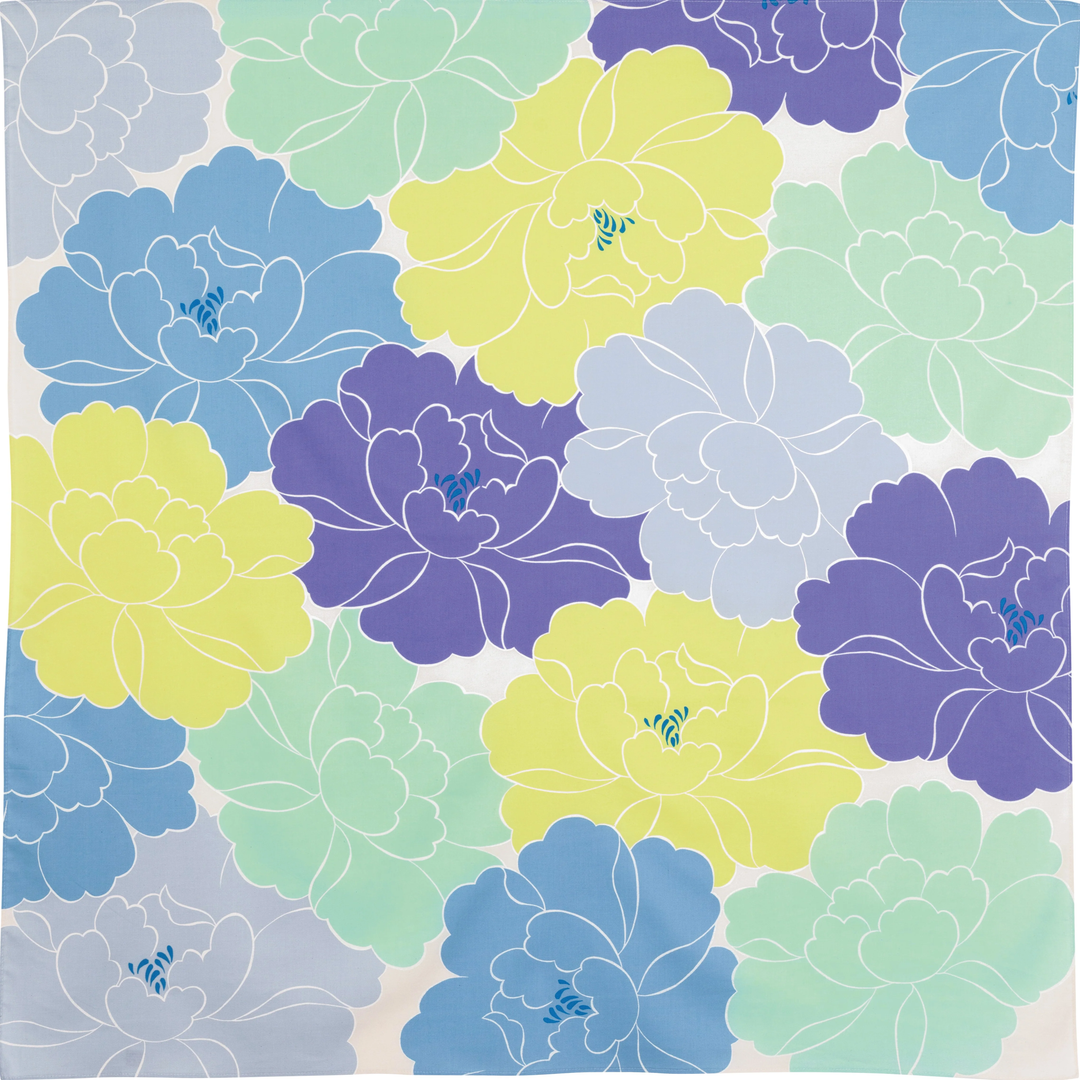 Furoshiki - Hime Musubi, Peony (Large, 100cm)