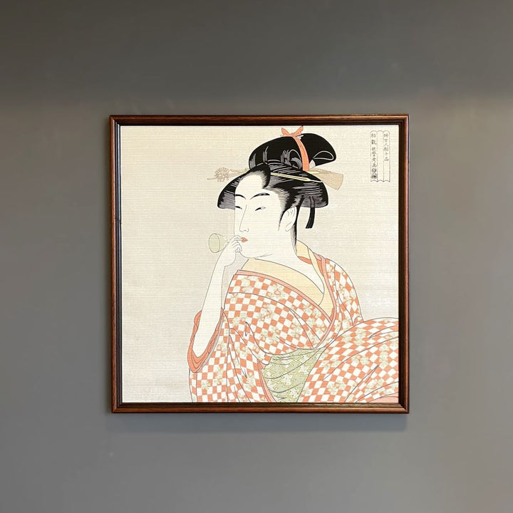 Furoshiki (Ukiyo-e, A Woman Playing A Poppin (S))