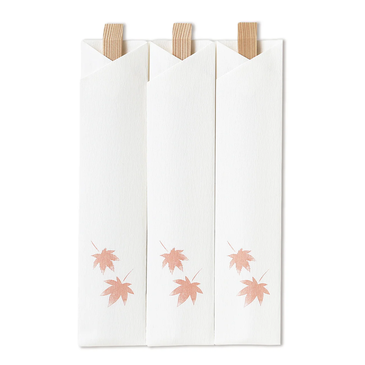 Chopsticks and Wrappers (Autumn Leave) Set of 3 pairs