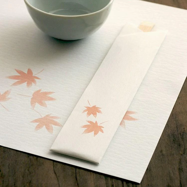 Chopsticks and Wrappers (Autumn Leave) Set of 3 pairs