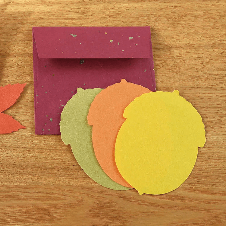Mini Letter Set (Acorns) 6 sheets and 3 envelopes – Chidori Japan