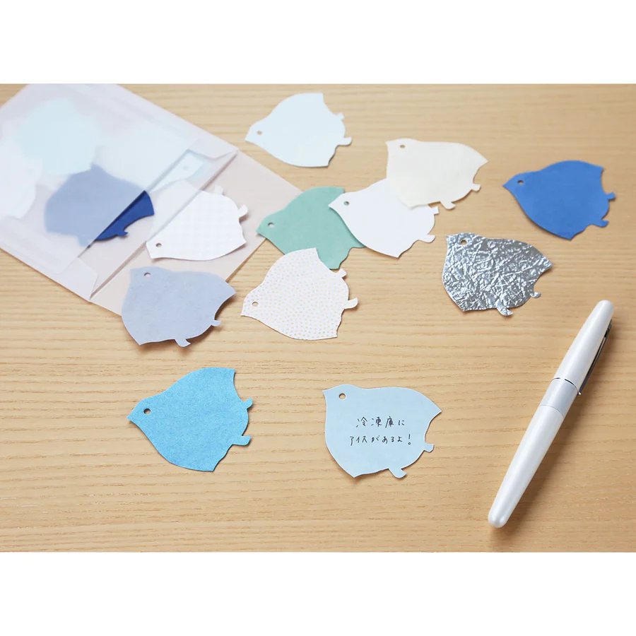 Chidori-shaped Mini Message Card