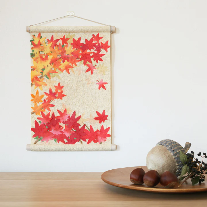 Seasonal hanging scroll (Autumn Leaves)