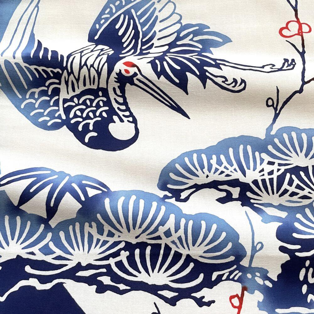 Tenugui (Auspicious Crane and Turtle under the Moonlight).