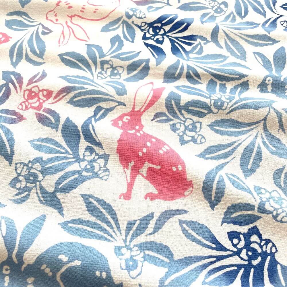 Tenugui (Rabbits and Chinquapin Nuts).