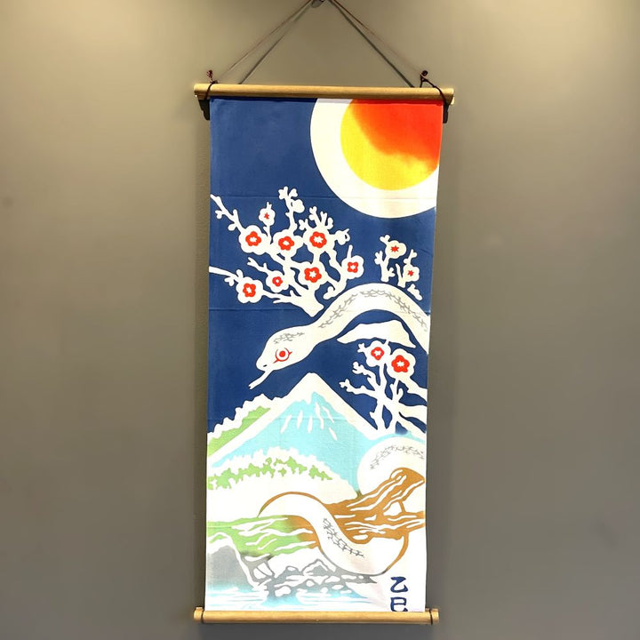 Tenugui (White Snake and Mt.Fuji)