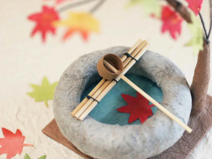 Washi paper ornament (Autumn Garden)